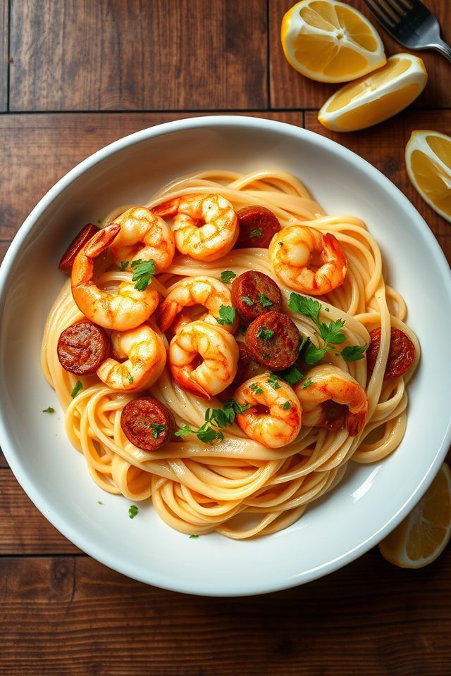 cajun spicy seafood pasta