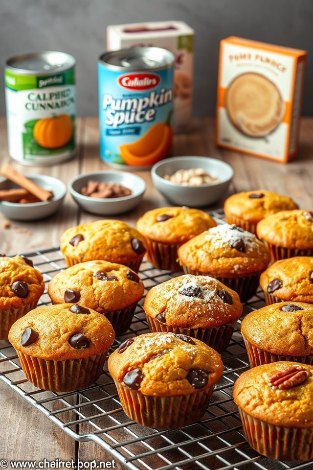 cake mix pumpkin muffins