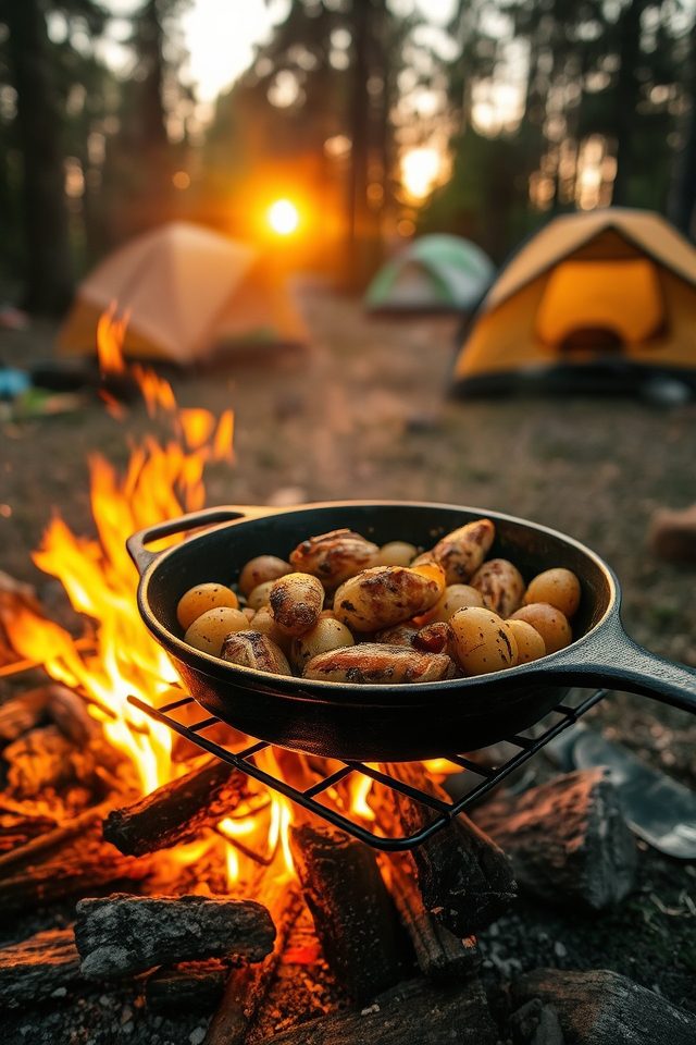 camping cast iron meals