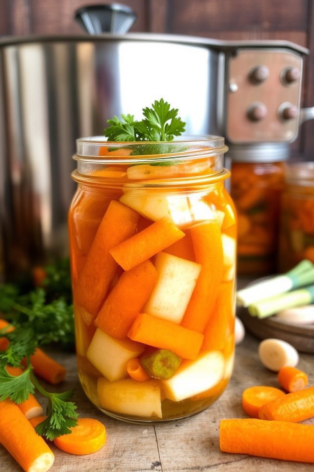 canning root vegetable safely