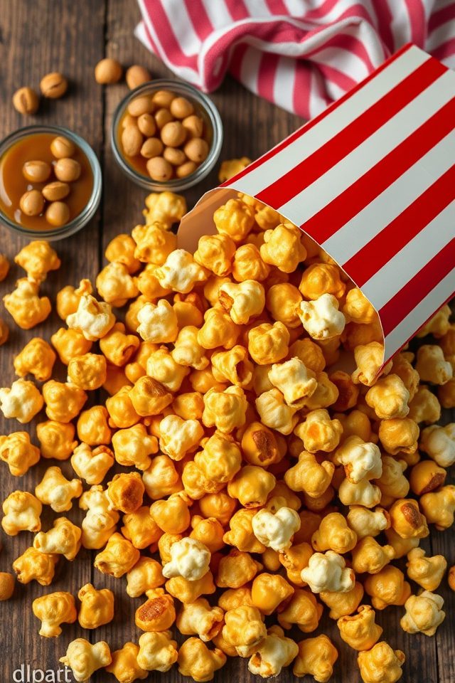 caramel coated popcorn snack