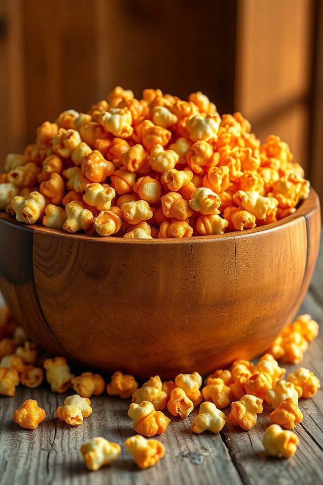 caramel coated popcorn snack