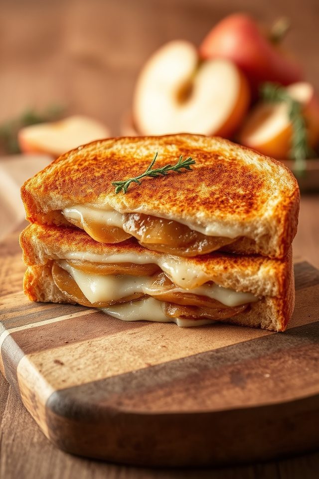 caramelized apples and brie
