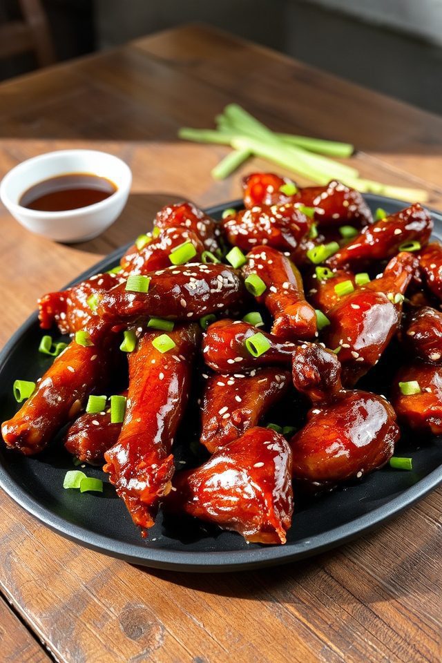 caramelized homemade teriyaki wings