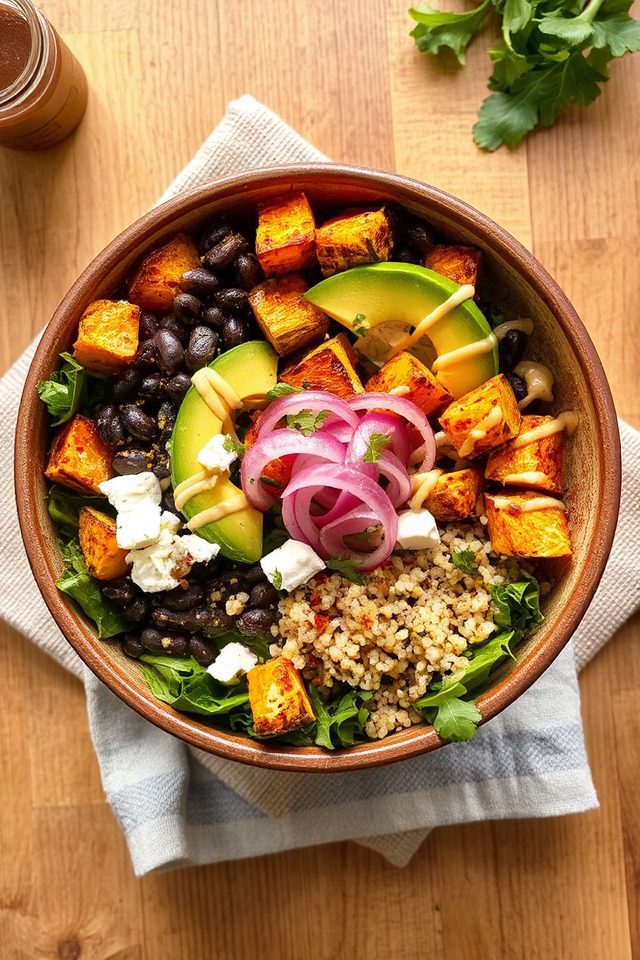 caramelized sweet potato bowls