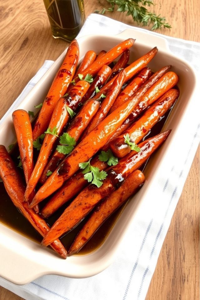 caramelized tangy herb carrots