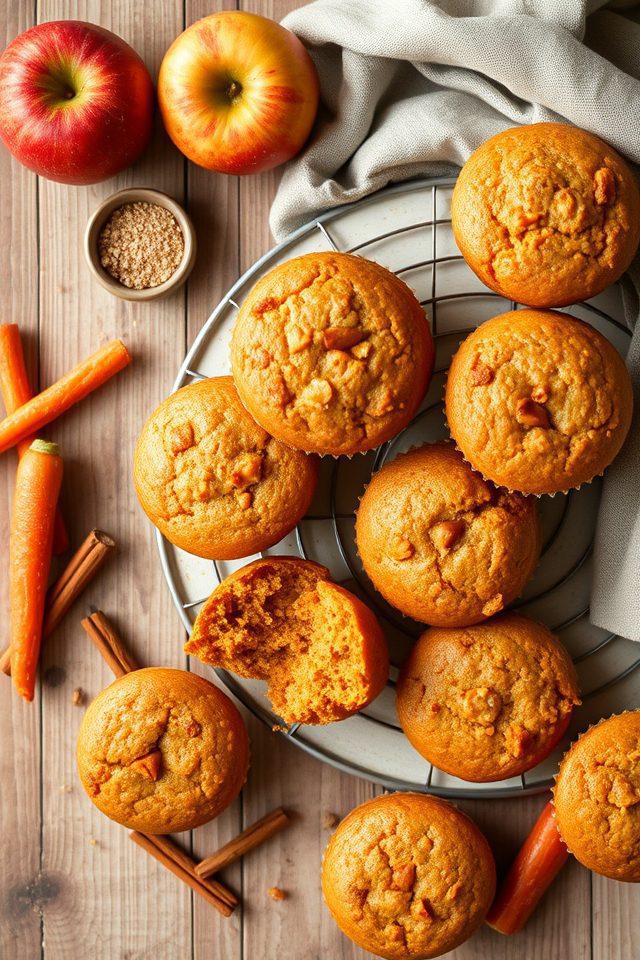 carrot apple spice muffins