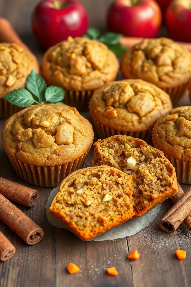 carrot apple spiced muffins