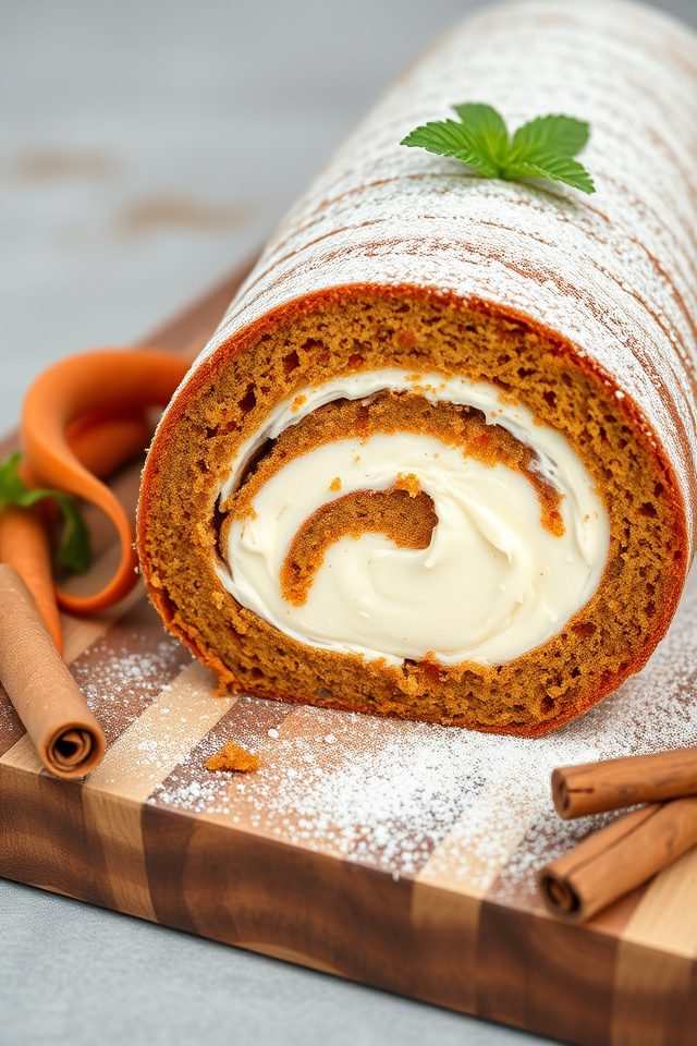 carrot cake cream roll