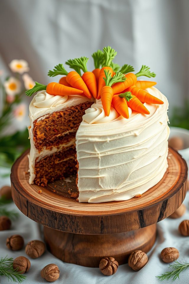 carrot cake marzipan decoration