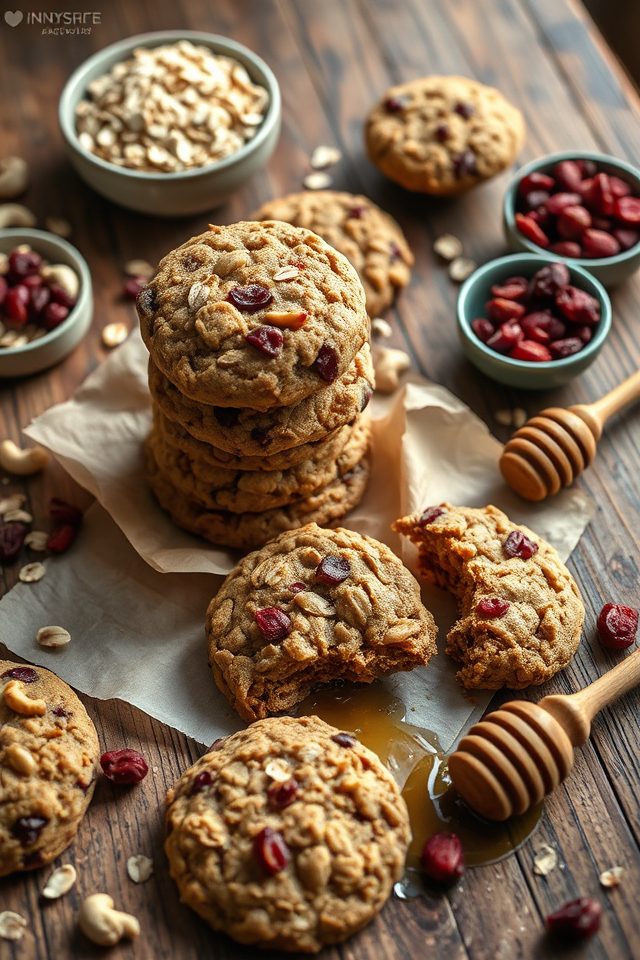 cashew cranberry trail cookies