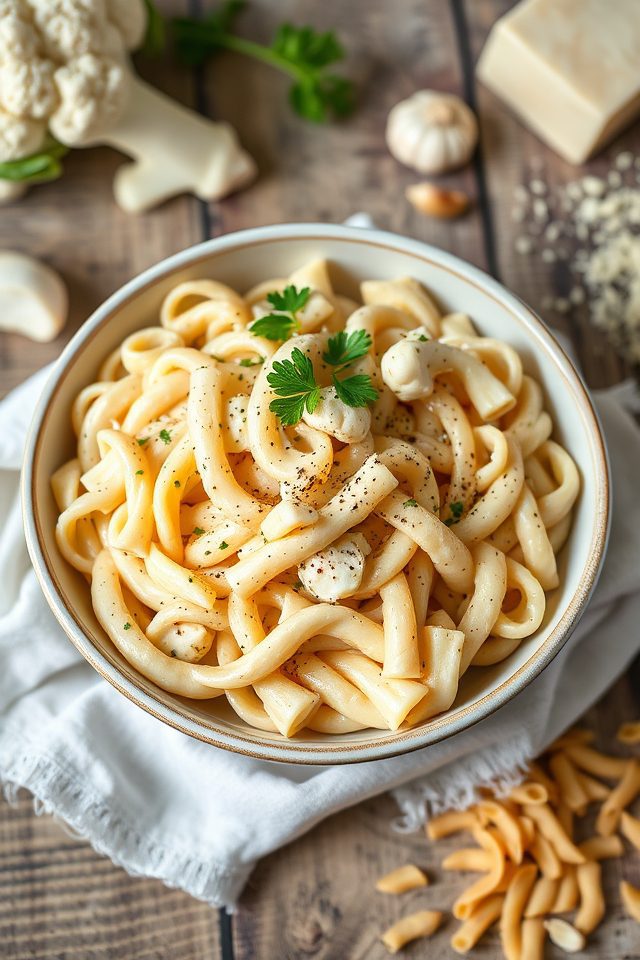 cauliflower alfredo whole wheat