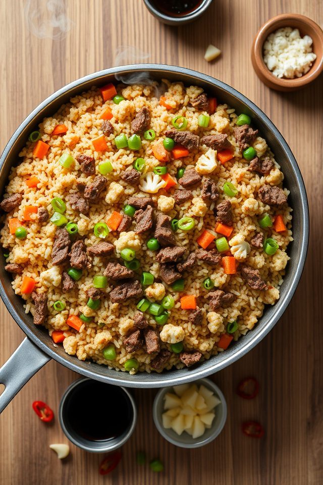 cauliflower beef rice substitute
