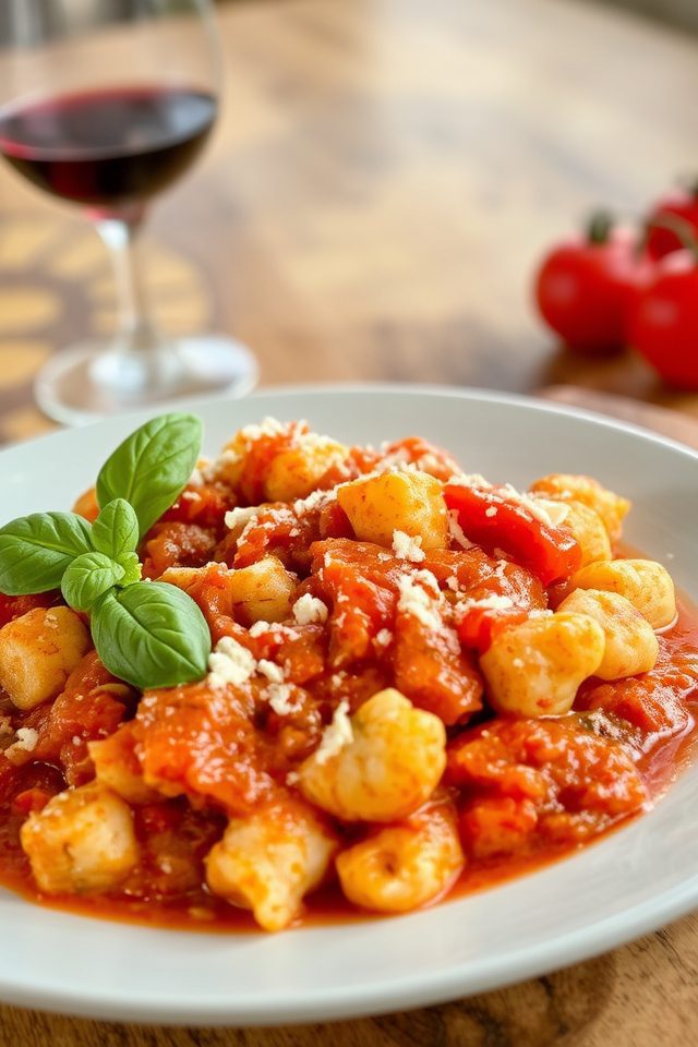 cauliflower gnocchi tomato sauce