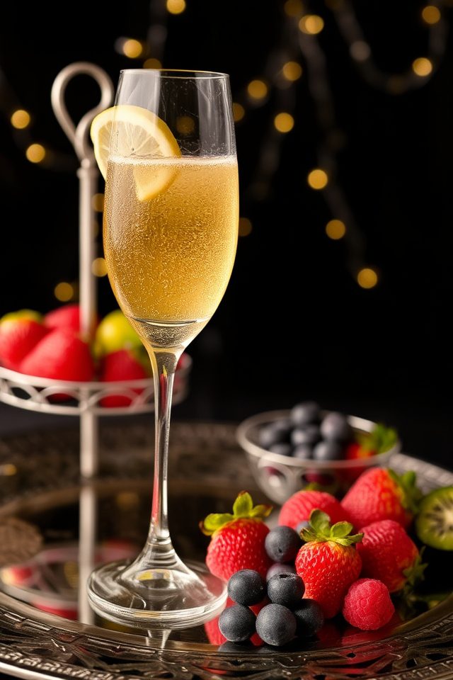 champagne new year drinks
