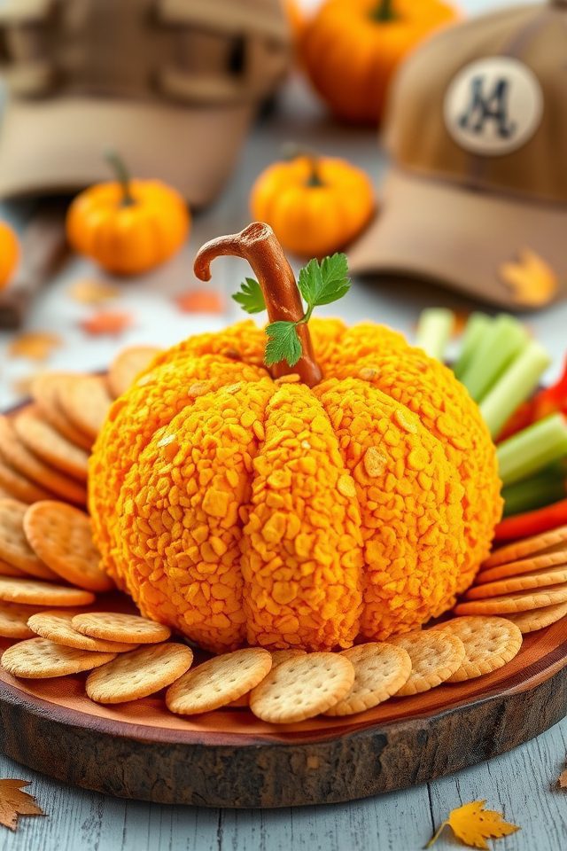 cheese ball shaped pumpkin