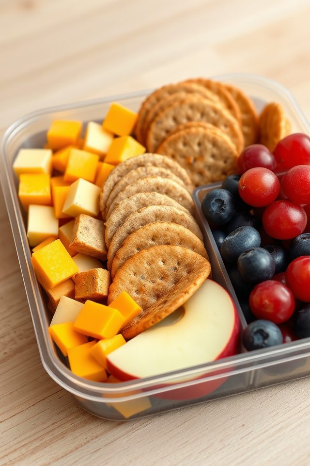 cheese crackers fruit snack