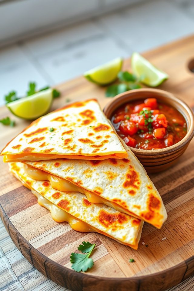 cheese filled tortilla snack