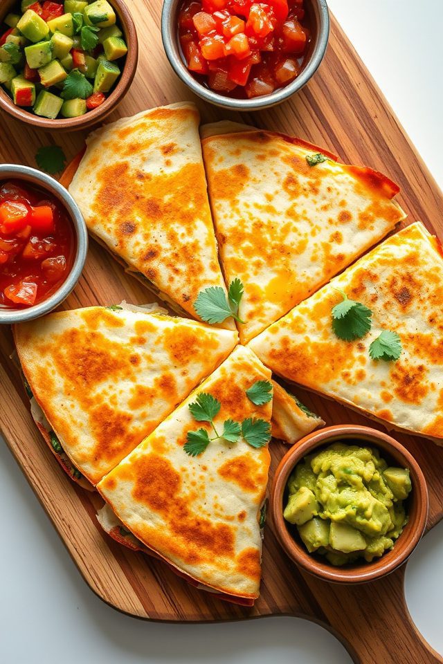 cheese filled vegetable quesadilla
