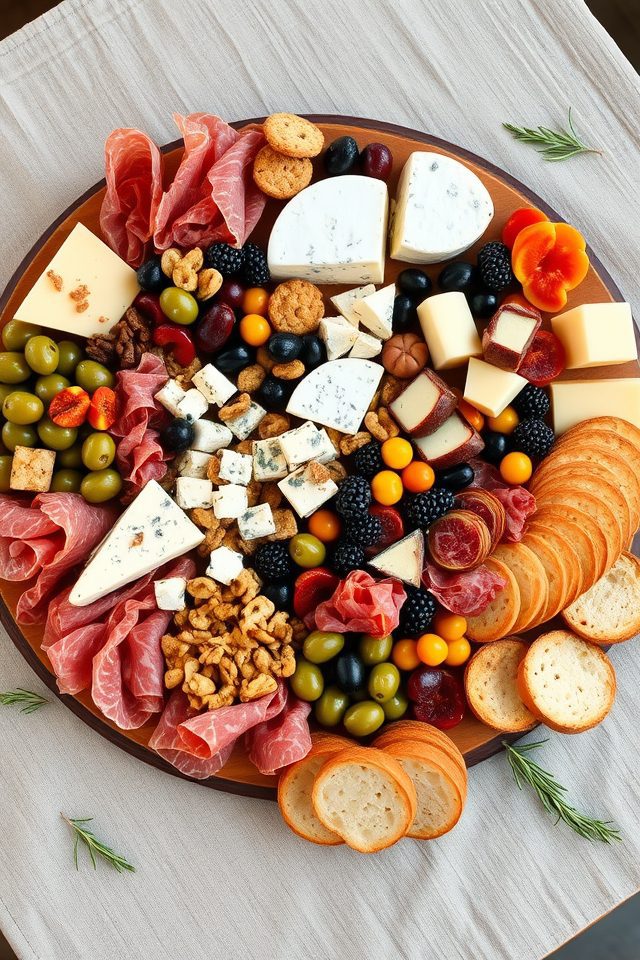 cheese meats fruit crackers