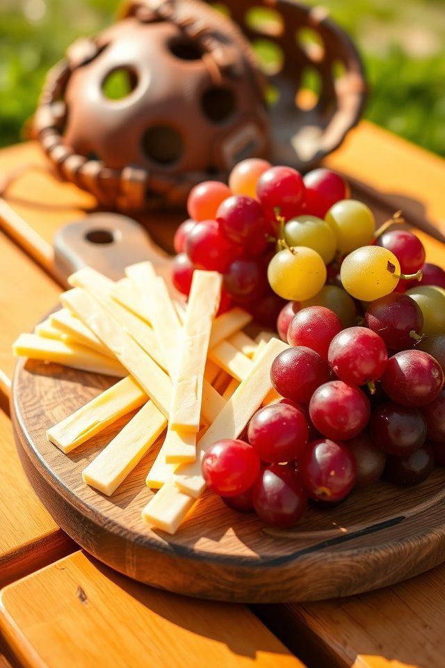 cheese paired with grapes