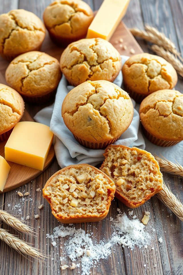 cheese whole grain muffins