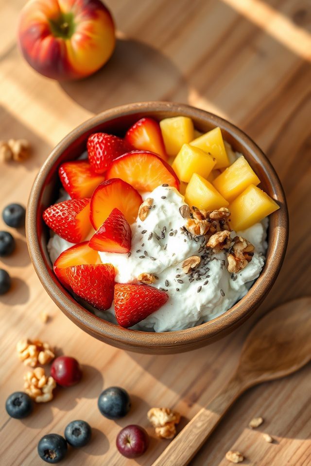 cheese with mixed fruits