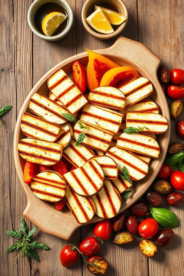 cheese with roasted vegetables