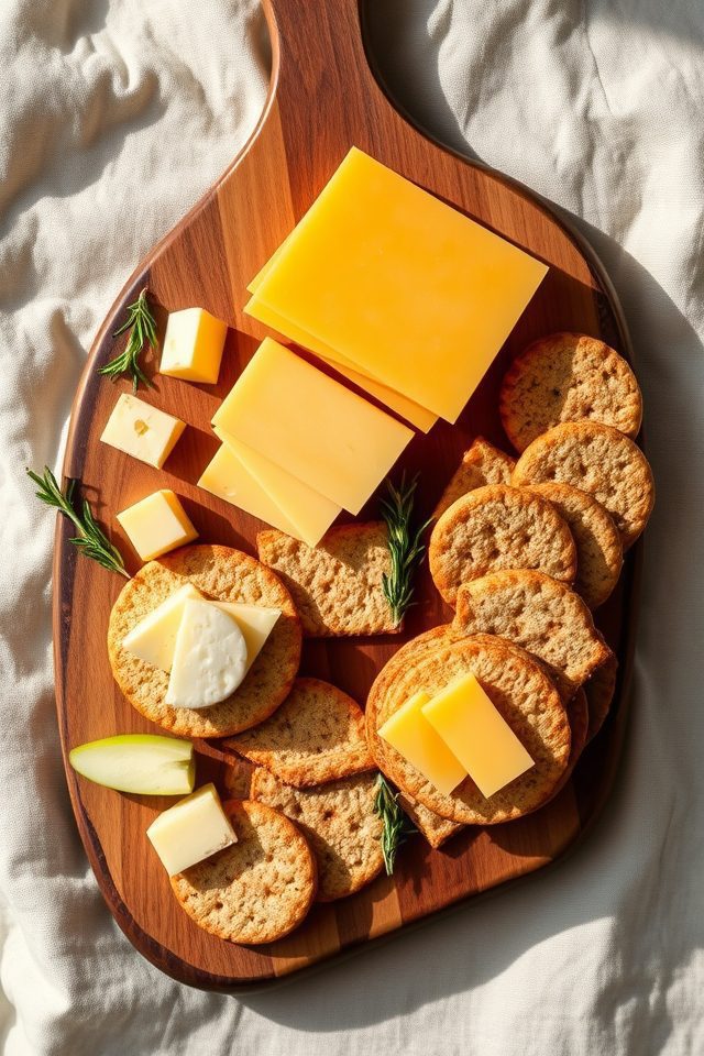 cheese with whole grain crackers
