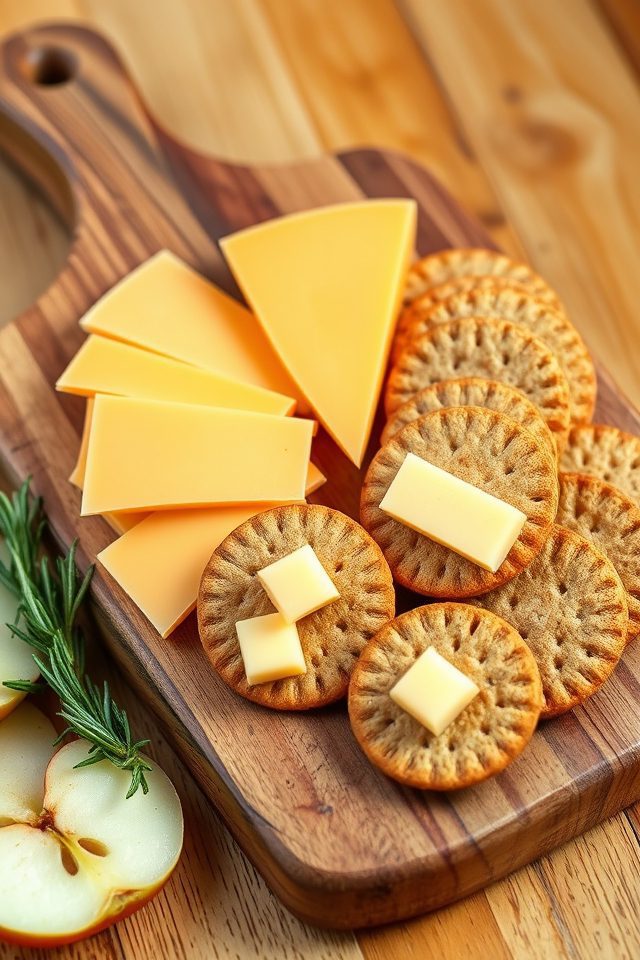 cheese with whole wheat crackers