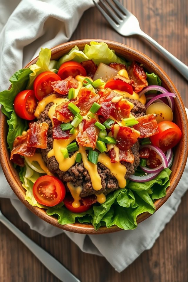 cheeseburger served without bun