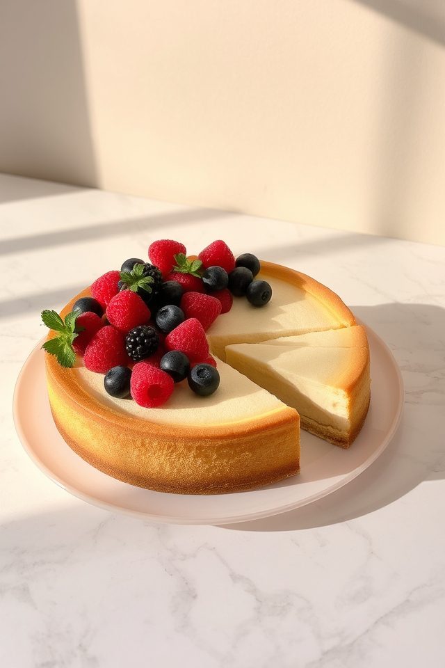 cheesecake with fresh berries