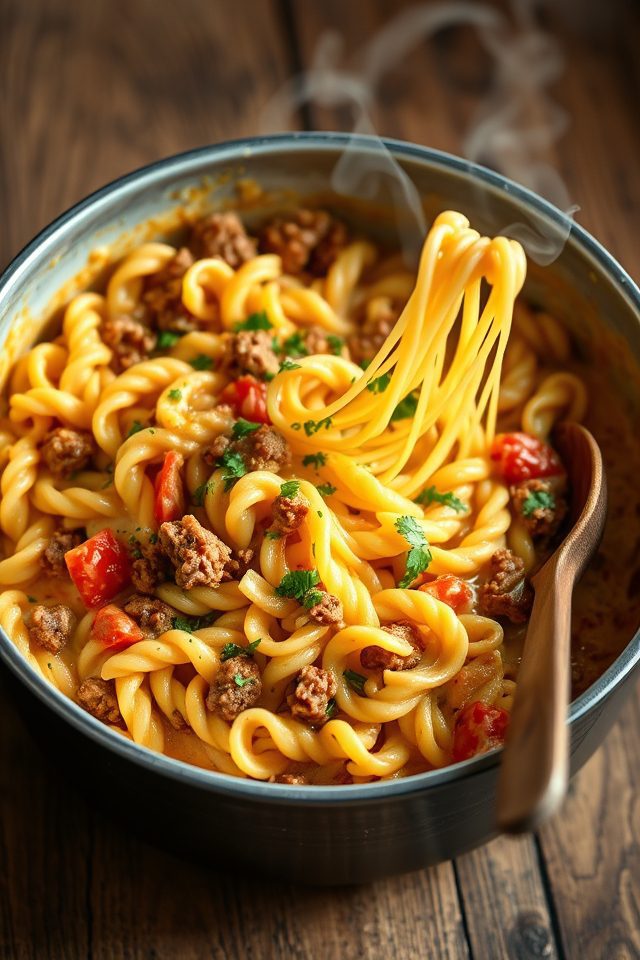 cheesy beef pasta recipe