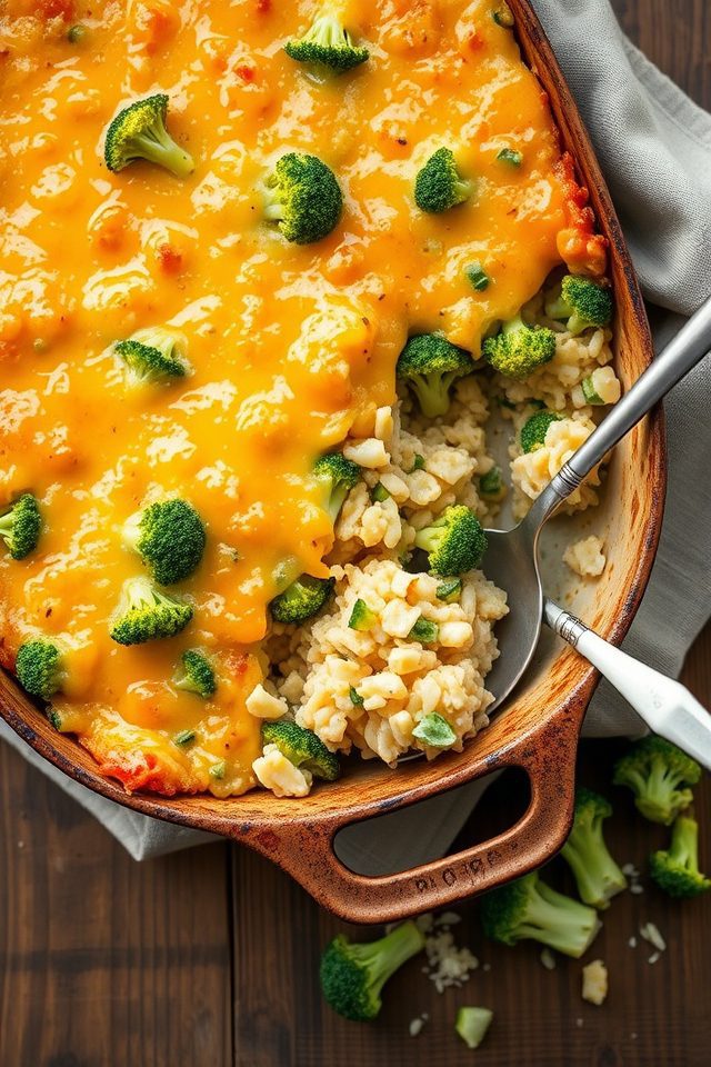 cheesy broccoli rice casserole