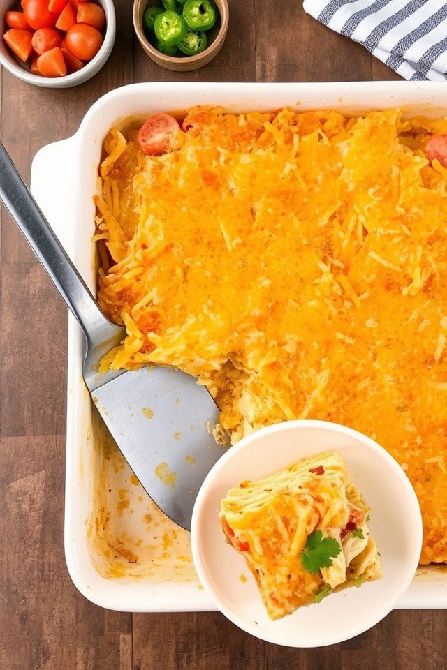 cheesy chicken tortilla casserole
