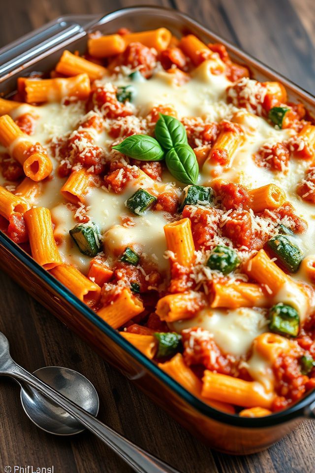 cheesy vegetable pasta bake