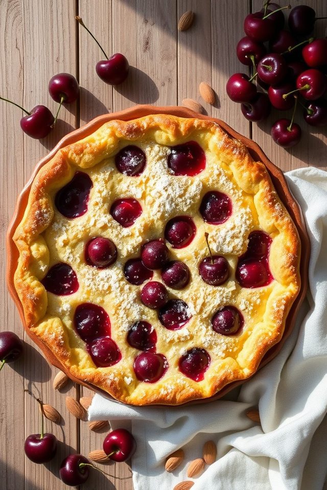 cherry almond baked dessert