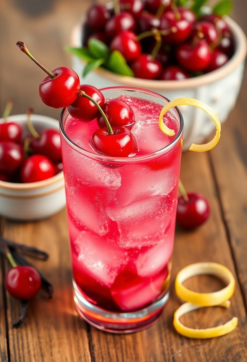 cherry flavored fizzy drink
