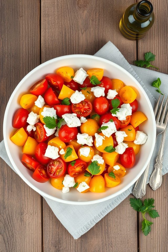 cherry orange feta salad
