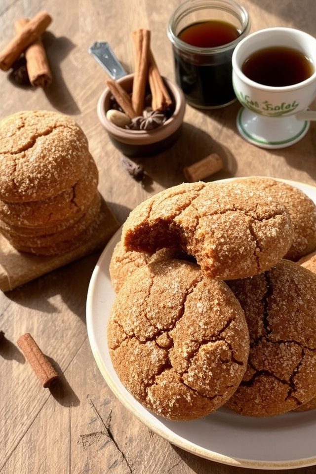 chewy spiced molasses cookies
