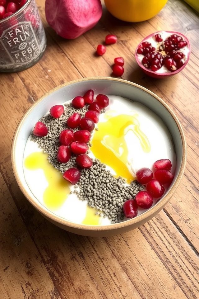chia seed yogurt breakfast