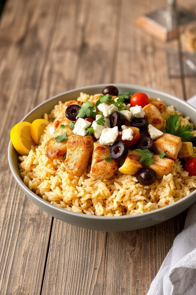chicken and mediterranean flavors