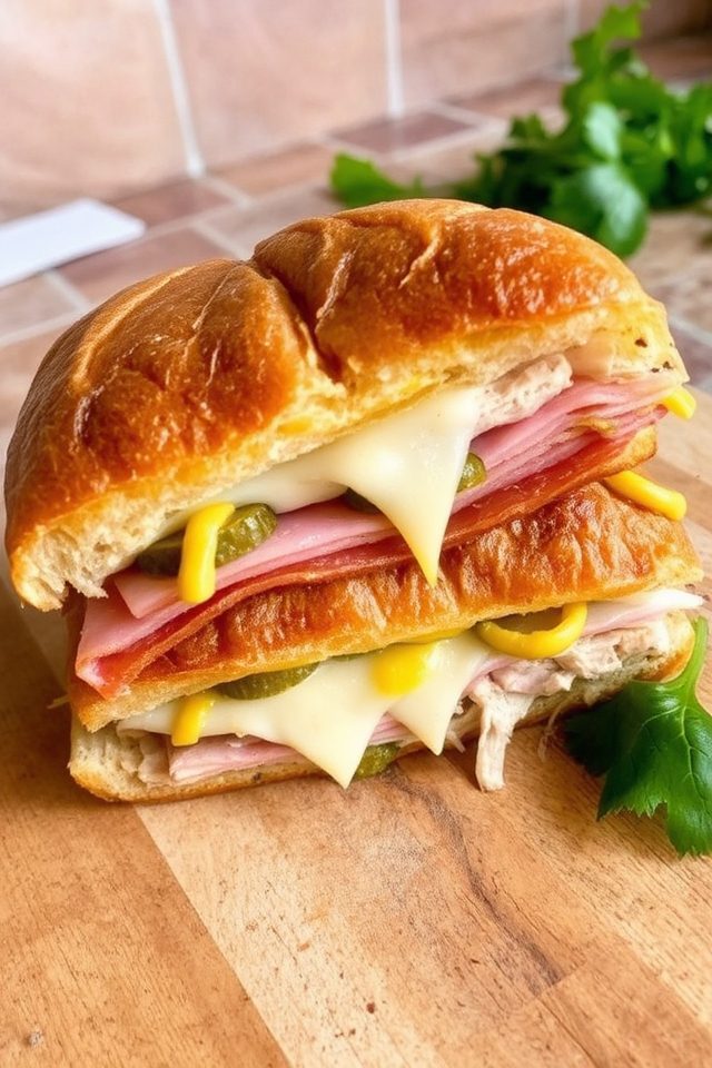 chicken and pork sandwich