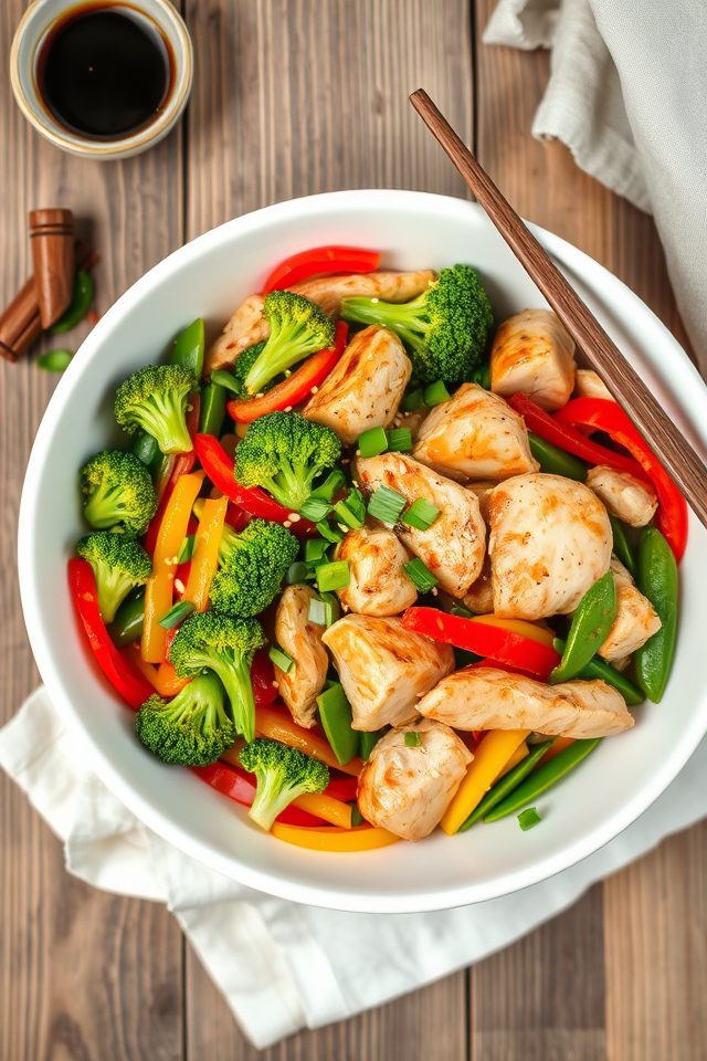 chicken and vegetable stir fry