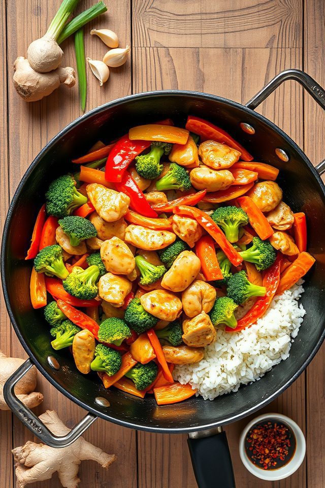 chicken and vegetable stir fry