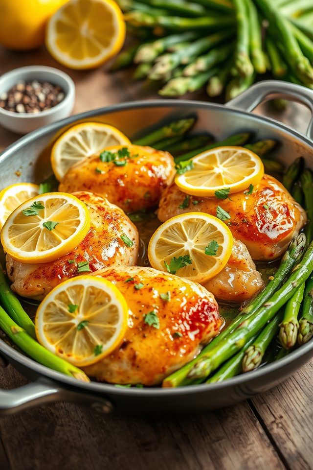 chicken asparagus garlic lemon