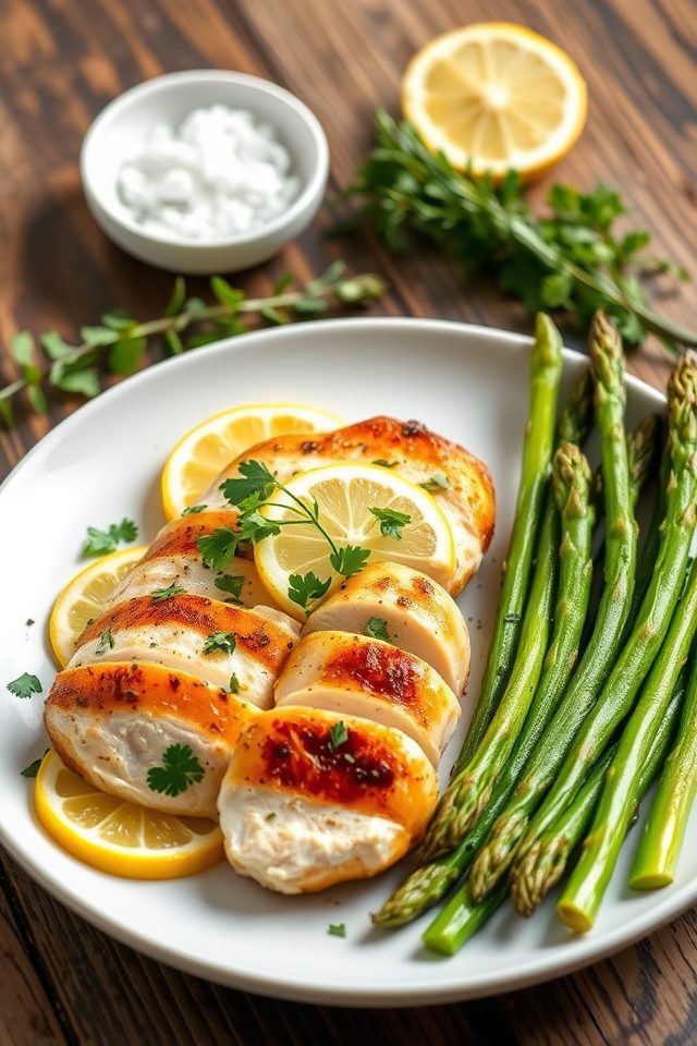 chicken asparagus lemon herbs