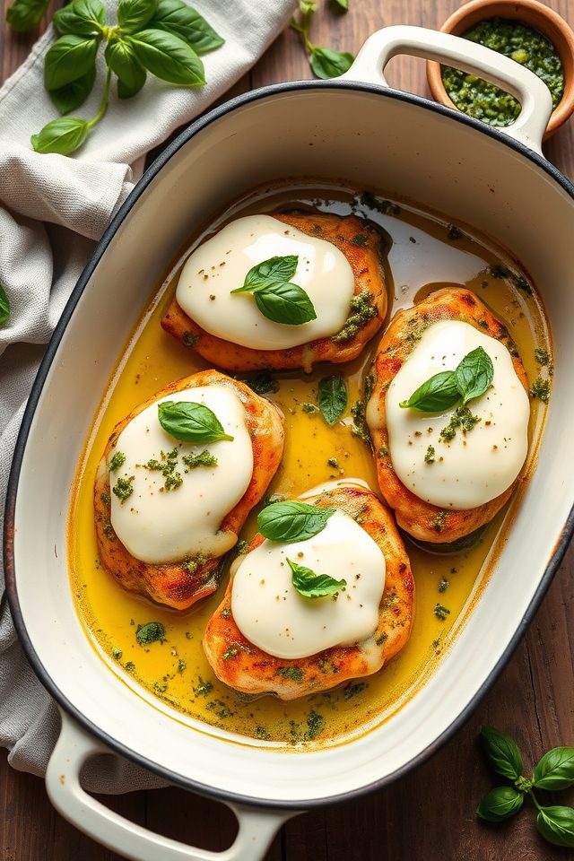 chicken baked with pesto