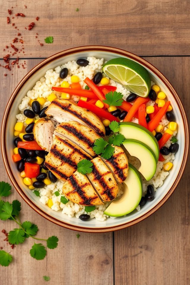 chicken black bean bowl