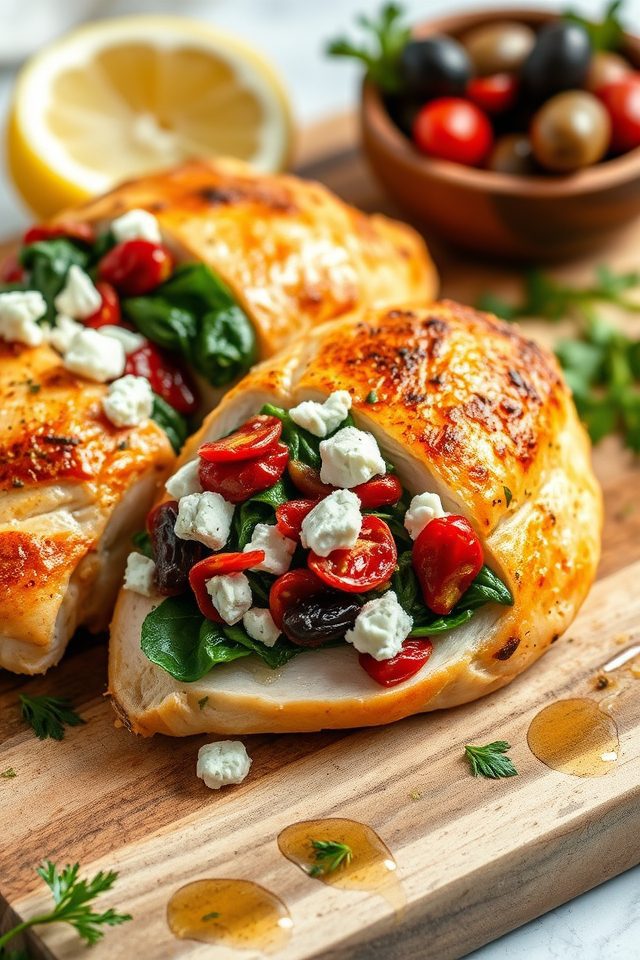 chicken breast mediterranean stuffing